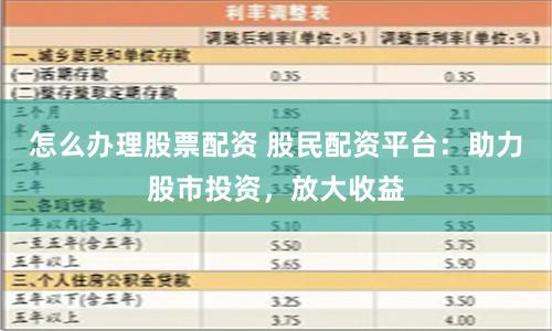 怎么办理股票配资 股民配资平台：助力股市投资，放大收益