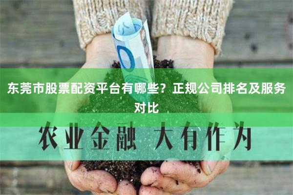 东莞市股票配资平台有哪些？正规公司排名及服务对比